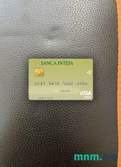 Poland Banca Intesa visa obciążyć card wygląd fotograficzny skan PSD + zdjęcie